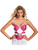 Womens Sexy Sassy Pink Mighty Morphin Power Ranger Bustier Costume