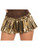 Womens Sexy Cheerleader or Steampunk Gladiator Costume Gold Lame Mini Skirt