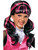 Monster High Draculaura Child's Black And Pink Costume Wig