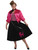 Womens Sexy Black Poodle Skirt 50s Sock Hop Costume Set X-Large 16-22