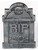 Plastic Graveyard Tombstone Grim Skull Skeleton Desktop Decoration