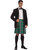 Adult's Men's St. Patricks Day Scotsman Red Plaid Kilt Skirt Costume XL