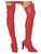 Adult Costume Red Naughty Nurse Faux Leather Thigh High Boot Tops