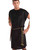 Adult XL Black Roman Trojan Gladiator Costume Tunic with Gold Cord Belt