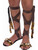 Adult Stone Age Jungle Caveman Costume Fur Trim Sandals