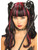 Adult Womens Dominatrix Costume Long Black and Burgundy Ponytail Wig