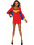 Womens Adult Wonder Woman Superhero Dress With Wings Costume