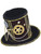 Black Steampunk Mini Micro Top Hat With Mechanical Gears Costume Accessory