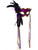 Purple Silver Black Venetian Costume Carnival Feather Mask