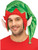 Adults Christmas Santa's Toy Shop Elf Green Hat With Ears Costume Accessory