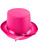Adults Tap Dancer Magician Pink Fabric Top Hat Costume Accessory