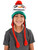 Child's Christmas Snowman Hat Toque With Braids Costume Accessory