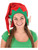 Adults Christmas Santa's Toy Shop Elf Red Hat With Ears Costume Accessory