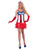 Womens Independence Day Patriotic Sparkle Sequin Dress Costume