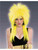 Sexy Adult Womens 80s Yellow Zinger Big Hair Costume Spike Wig