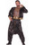 Adults Mens 80s Rap Hip Hop Star Baggy MC Hammer Black and Gold Costume