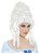 Tall Adult Womens White Curly Colonial Marie Maiden Antoinette Costume Wig