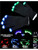 Adults Black Flashing Red Blue Green LED Light Show Rave Gloves