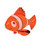 Inflatable Orange Tropical Clown Fish Pool Swimming Toy Decoration