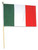 1 x 1.5' Italy Flags Wooden Dowel Parade Italian Flags