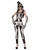 Adults Womens Sexy Black White Skeleton Halloween Sleeveless Bodysuit Costume
