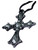 Pewter Color  Cross Countess Vampire Costume Necklace