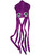 Novelty Purple Squid With Long Tentacles Party Hat Cap Costume Accessory