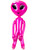 36" Hot Pink Inflatable Girl Alien Martian Prop Toy Decoration