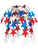 Patriotic American USA Star Cascade Dangler Hanger Party Decoration