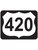 Route 420 Interstate Highway Sign Cut Out Wall Party Decoration