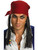 New Adult's Captain Jack Sparrow Bandana Hat with Wig