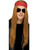 Adults 80's Grunge Punk Rock Rocker Bandana Long Brown Wig Costume Accessory