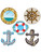 Nautical Ship Anchor Mini Cut Outs Wall Holiday Party Decoration