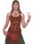 Women's Brown 60s Flower Power Hippie Peace Sign Tank Top Shirt