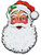 26" Display Santa Claus Face Cutout Wall Decoration Christmas Party D�cor