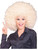 Mens Womens Costume Huge Blonde Afro Disco Clown Wig