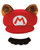 Child's Nintendo Mario Red And Brown Raccoon Hat And Mustache Costume Accessory