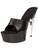 Women's Highest Heel Shoes 6" Platform Mule W/Metal Heel - Black Smooth PU