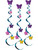 Flower And Butterfly Whirls Streamers Hangers Decoration 3 Pack