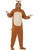 Adult's Mens All In One Zoo Animal Fox Zip Up Costume With Hood