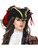 Deluxe Red And Gold Velvet Adult Costume Pirate Hat With Red Ribbon