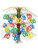 Happy 60th Birthday Multi-Color Cascade Table Top Centerpiece Party Decoration