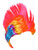 Adult Rainbow and Pink School and Team Spirit Mohawk Wig