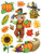 Halloween Fall And Autumn Season Themed Peel 'N Place Party Wall Clings 12-17"