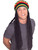 Deluxe Rasta Costume Dreadlocks Dreads Wig With Tam Hat