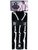 Black White Skeleton Costume Accessory Halloween Bone Suspenders