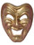 New Halloween Costume Unisex Happy Gold Flashy Comedy Theatrical Mask