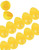Set of 12 Yellow 2.5" Plastic Easter Eggs