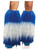 Rave Diva Costume Blue and White Sexy Furry Fuzzy Leg Warmers