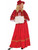 Womens Red Christmas Caroler Singer Sweetheart Dress Costume Standard 14-16